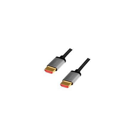 LogiLink HDMI-kabel med Ethernet 2m Sort Grå